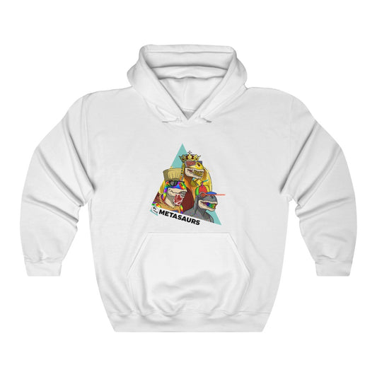 Metasaurs Mashup Heavy Blend™ Hooded Sweatshirt (White)