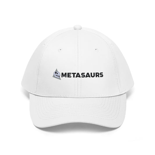 Metasaurs Logo White Twill Hat