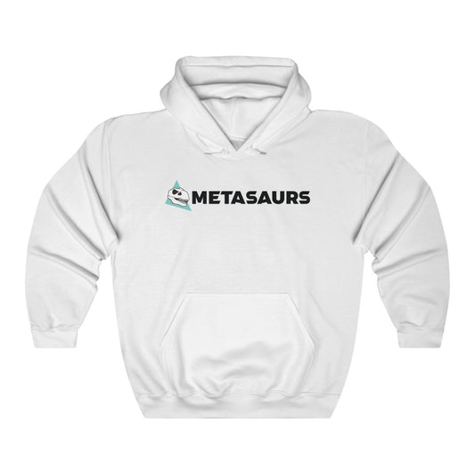 Metasaurs Logo Heavy Blend™ Hooded Sweatshirt (White)