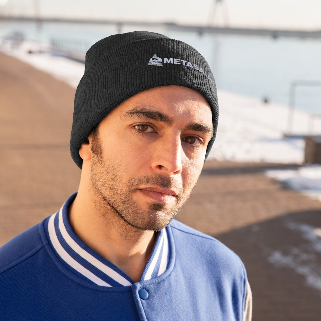 Metasaurs Logo Black Knit Beanie