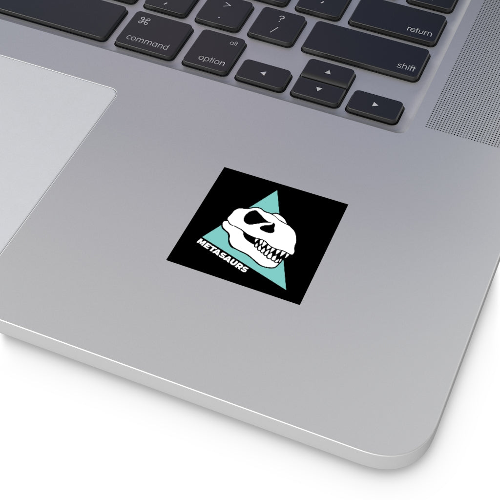 Metasaurs Icon Square Sticker (Black)