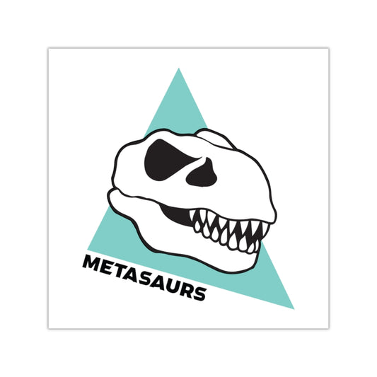 Metasaurs Icon Square Sticker (White)