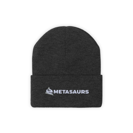 Metasaurs Logo Black Knit Beanie