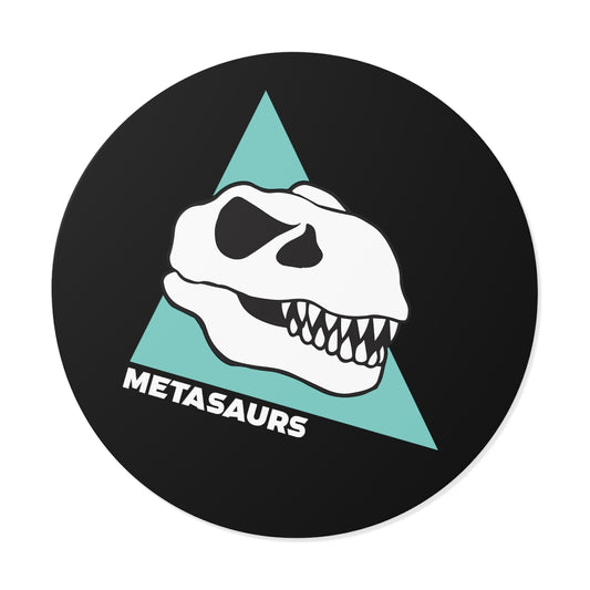 Metasaurs Icon Round Sticker (Black)