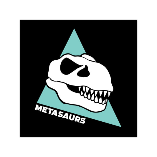 Metasaurs Icon Square Sticker (Black)