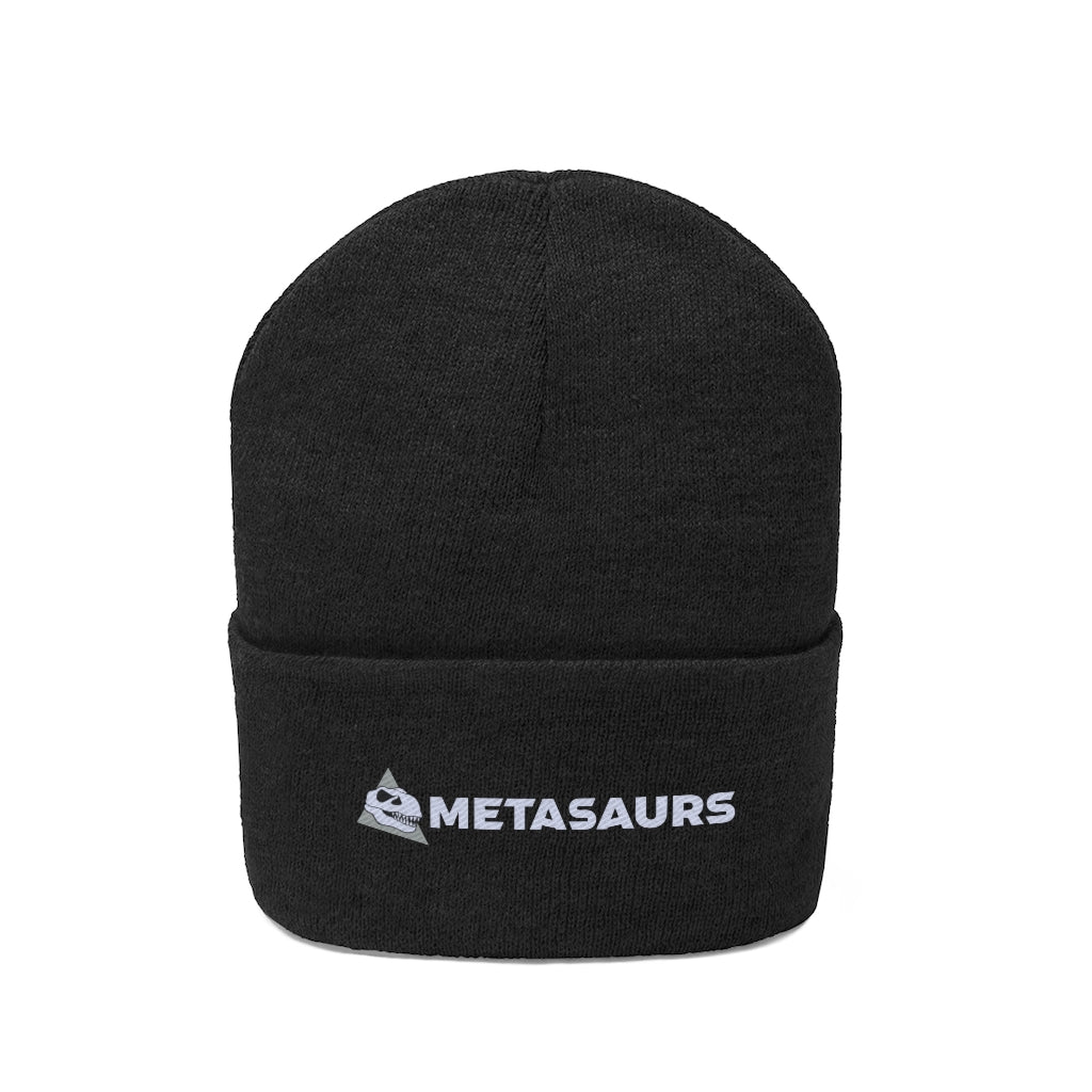 Metasaurs Logo Black Knit Beanie