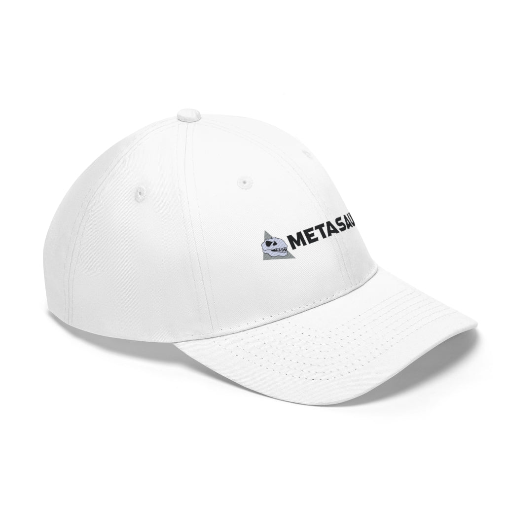 Metasaurs Logo White Twill Hat