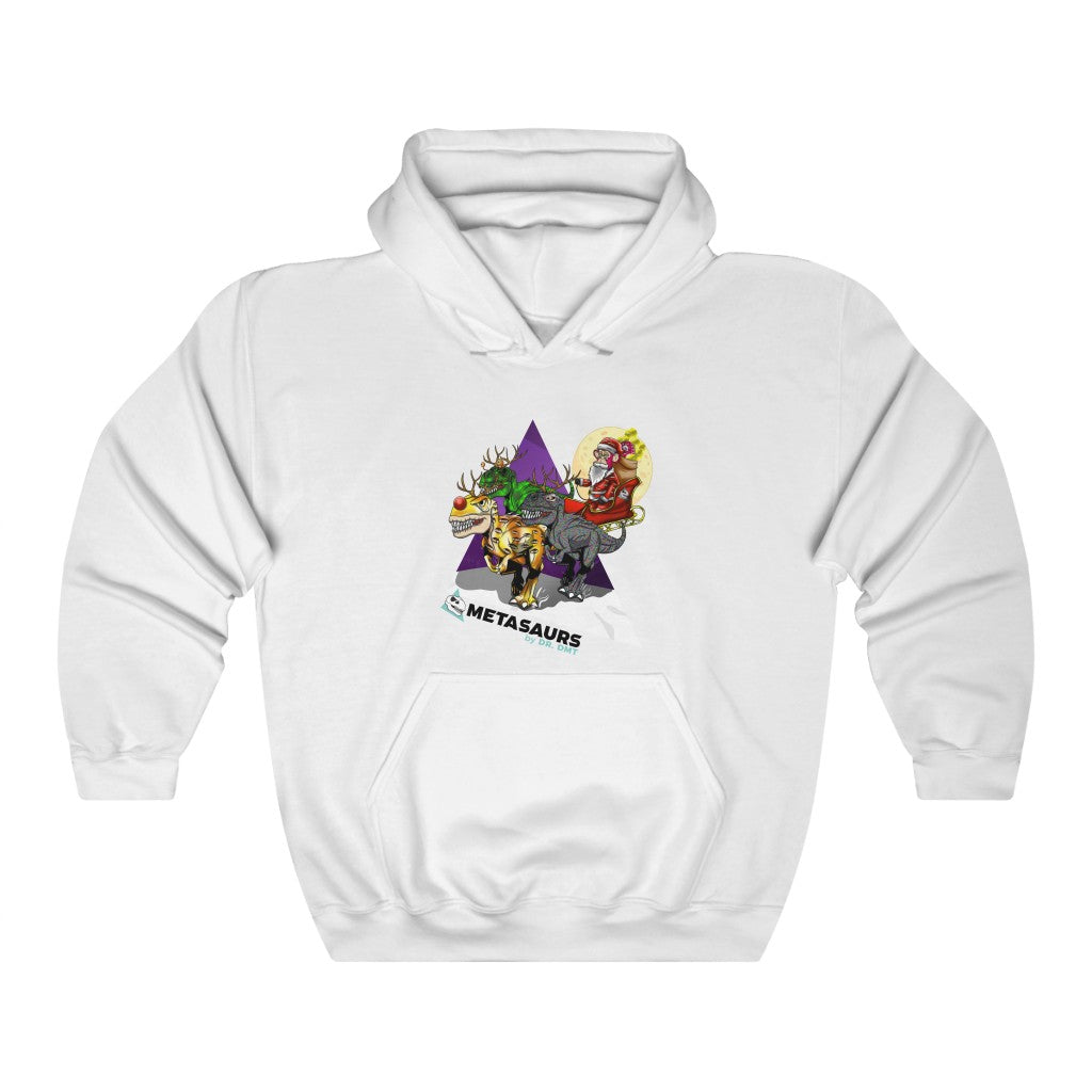 Metasaurs Holiday Heavy Blend™ Hooded Sweatshirt (White) - P